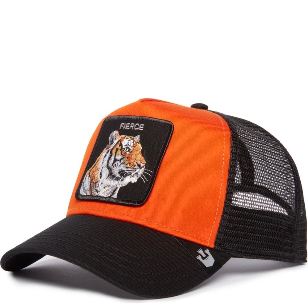 Orange And Black Tiger Patch Cap - image 3